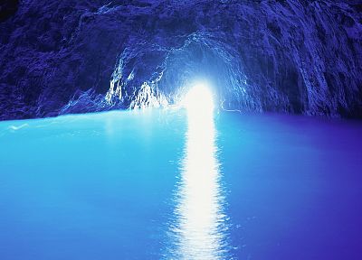 синий, пещеры, Италия - обои на рабочий стол
