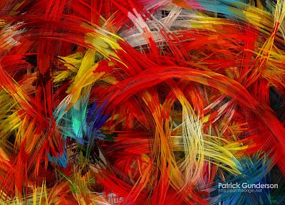 абстракции, многоцветный, произведение искусства, Патрик Гундерсон - копия обоев рабочего стола