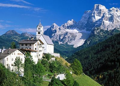 пейзажи, церкви, Италия, Альпы - похожие обои для рабочего стола