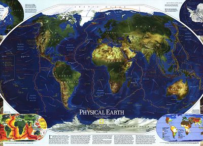 National Geographic, карта мира - оригинальные обои рабочего стола