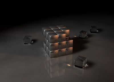 3D вид (3д), кубики - случайные обои для рабочего стола