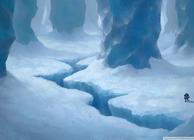 Фэнтази, недопустимый тег, Ледяная пещера - оригинальные обои рабочего стола