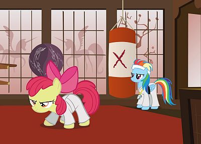 My Little Pony, Рэйнбоу Дэш, Эпплблум - оригинальные обои рабочего стола