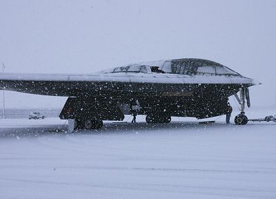 снег, B- 2 Spirit - оригинальные обои рабочего стола