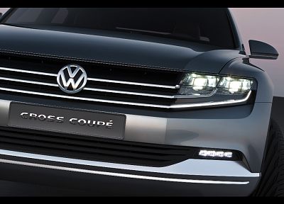 крест, автомобили, концепт-арт, купе, фары, Volkswagen Cross Coupe Concept - случайные обои для рабочего стола