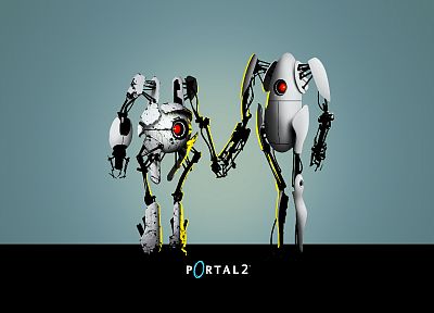 роботы, Portal 2 - оригинальные обои рабочего стола