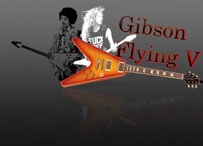 полет, Гибсон, Джими Хендрикс, гитары, Джеймс Хэтфилд, FILSRU - оригинальные обои рабочего стола