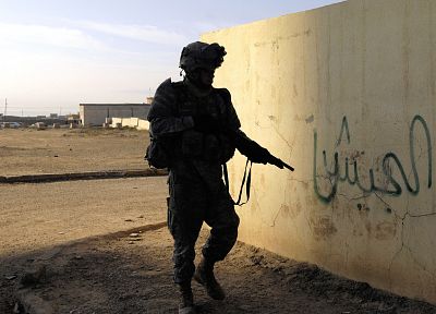 солдаты, война, оружие, Ирак - случайные обои для рабочего стола
