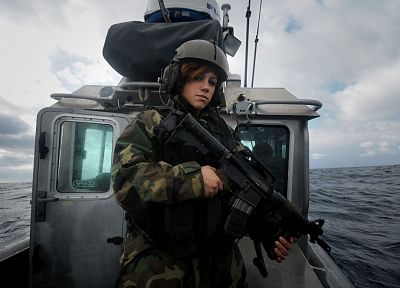 пистолеты, военно-морской флот, девушки с оружием, армейские девушки - случайные обои для рабочего стола