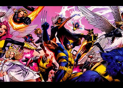 комиксы, X-Men, уроженец штата Мичиган, Марвел комиксы, Архангел, Циклоп, Шторм ( комиксы характер ), Хэнк Маккой ( Зверь ) - случайные обои для рабочего стола