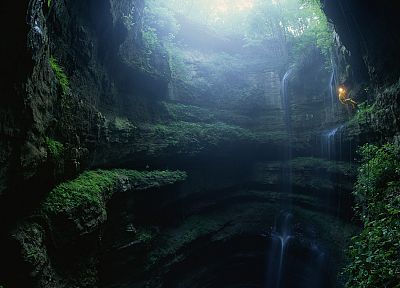 природа, пещеры, Мексика, пропасть - оригинальные обои рабочего стола