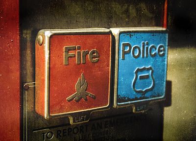 огонь, полиция, аварийный - оригинальные обои рабочего стола