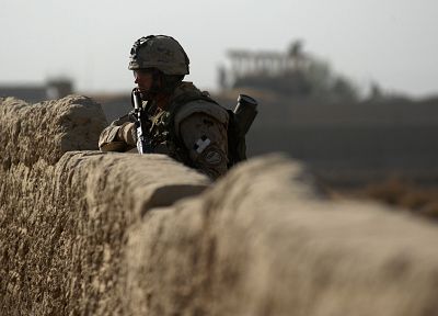 солдаты, армия, военный, Канада, Афганистан, глубина резкости - обои на рабочий стол