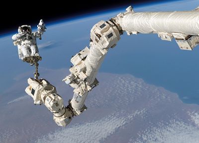 космическое пространство, Земля, НАСА, астронавты - обои на рабочий стол