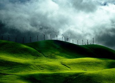 зеленый, природа, трава, поля, холмы, Индия, небо, Kerela - оригинальные обои рабочего стола