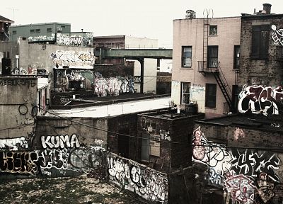 улицы, граффити, монохромный - оригинальные обои рабочего стола