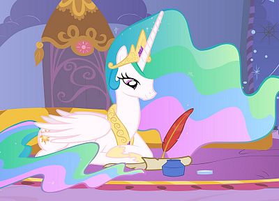 единороги, My Little Pony, Принцесса Селестия - случайные обои для рабочего стола