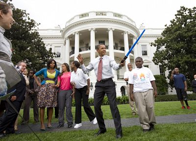 мечи, Барак Обама, Президенты США, Белый дом, Мишель Обама - обои на рабочий стол