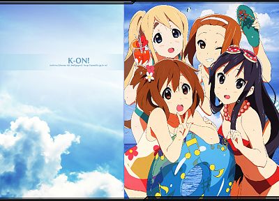 K-ON! (Кэйон!), Hirasawa Юи, Акияма Мио, Tainaka Ritsu, Kotobuki Tsumugi, аниме девушки - оригинальные обои рабочего стола