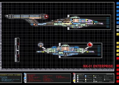 звездный путь, схема, Star TrekNext Generation, Star Trek схемы, Предприятие NX- 01 - случайные обои для рабочего стола