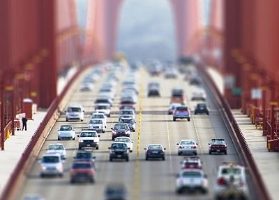 автомобили, мосты, Мост Золотые Ворота, трафика, сдвигом и наклоном, транспортные средства - похожие обои для рабочего стола