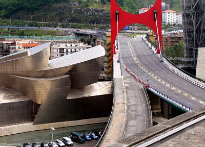 мосты, дороги, Испания, Бильбао - оригинальные обои рабочего стола