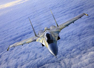 самолет, транспортные средства, Сухой, реактивный самолет, Су-27 Flanker, небо, бойцы - оригинальные обои рабочего стола