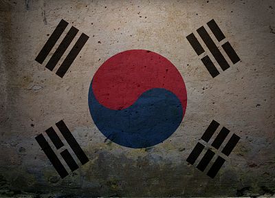 флаги, Южная Корея - оригинальные обои рабочего стола