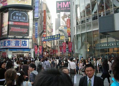 Япония, Токио, улицы, Азиаты/Азиатки, реклама, Сибуя - копия обоев рабочего стола