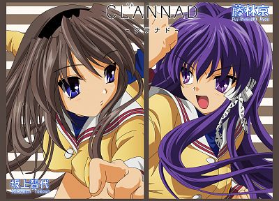 Clannad, Сакагами Томое, Clannad После Story, Fujibayashi Kyou, аниме, аниме девушки - обои на рабочий стол