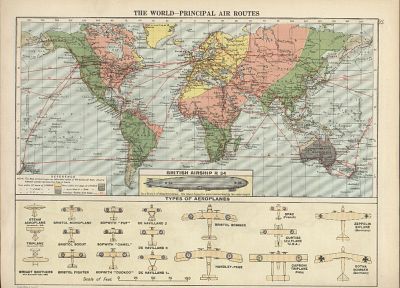 самолет, карты, аэропортов, карта мира - оригинальные обои рабочего стола
