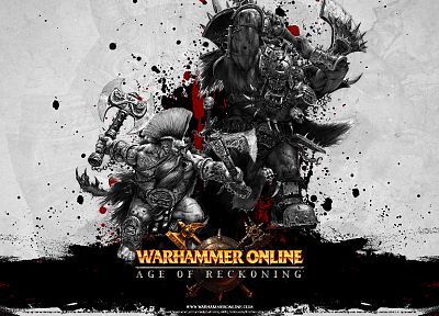 фантазия, Warhammer Online, Warhammer, дуэль, Slayer, карлики, сражения, орки, MMORPG - обои на рабочий стол