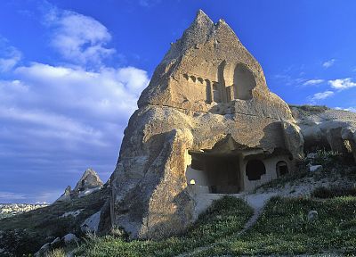 Турция, Каппадокия, каменные дома - оригинальные обои рабочего стола