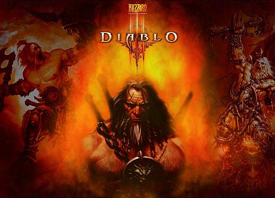 варвар, Blizzard Entertainment, Diablo III - оригинальные обои рабочего стола