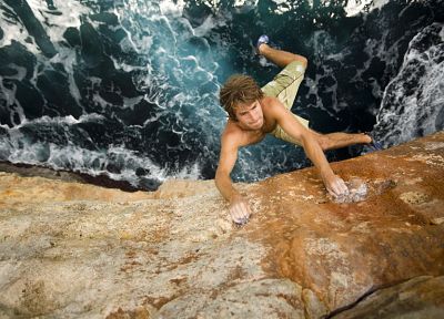 вода, скалы, Крис Шарма, альпинизм - обои на рабочий стол