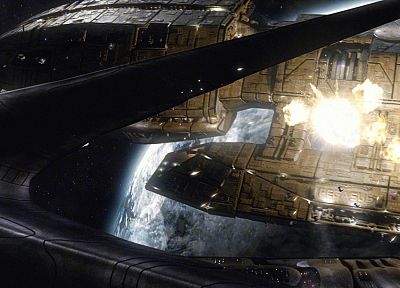 Звездный крейсер Галактика - копия обоев рабочего стола