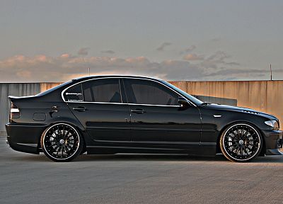 БМВ, черный цвет, автомобили, BMW E46, черные машины - случайные обои для рабочего стола