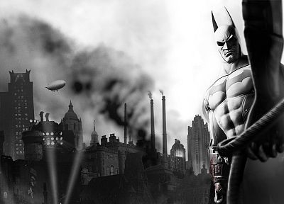 Бэтмен, видеоигры, монохромный, Arkham City, Batman Arkham City - похожие обои для рабочего стола