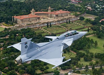 Jas 39 Gripen, Южноафриканская ВВС, Претория, Союз Здания - копия обоев рабочего стола
