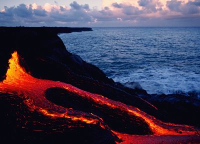 вулканы, лава - оригинальные обои рабочего стола