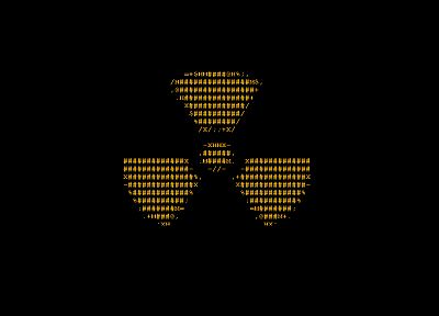 радиоактивный, ASCII, символ излучения - оригинальные обои рабочего стола
