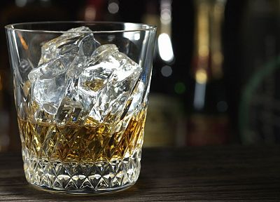 лед, стекло, алкоголь, виски, ликер - оригинальные обои рабочего стола