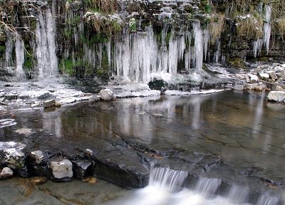 лед, природа, водопады - оригинальные обои рабочего стола