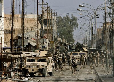 солдаты, армия, военный, Ирак, Humvee, Hummer H1 - копия обоев рабочего стола