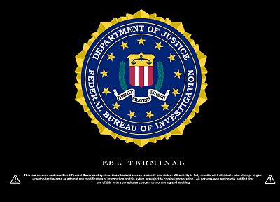 ФБР, терминал, логотипы - оригинальные обои рабочего стола
