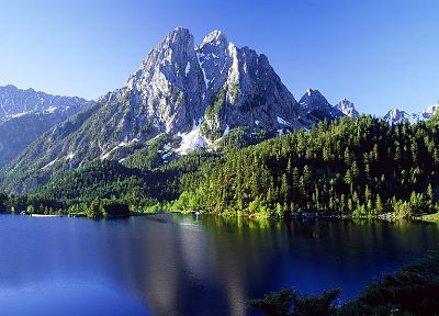 горы, пейзажи, природа, Испания, озера, Альпы - оригинальные обои рабочего стола