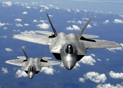 самолеты, F-22 Raptor, небо, Lockheed / Boeing F- 22 Raptor - обои на рабочий стол