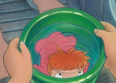 Хаяо Миядзаки, Рыбка Поньо, Studio Ghibli - копия обоев рабочего стола