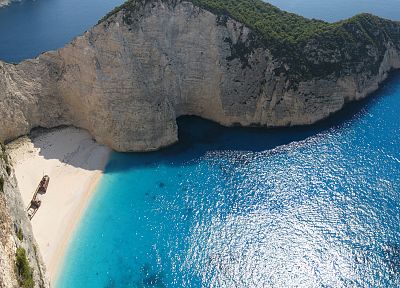горы, океан, острова, Греция, Закинтос, пляжи - случайные обои для рабочего стола