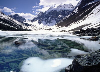 горы, пейзажи, снег, Канада, Альберта, Национальный парк Банф - похожие обои для рабочего стола